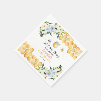 Honey Bee Baby Shower Napkin for Any Events Serviette