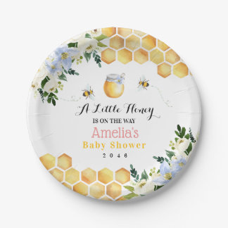 Honey Bee Baby Shower Paper Plate for Any Events Pappteller