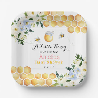 Honey Bee Baby Shower Paper Plate for Any Events Pappteller