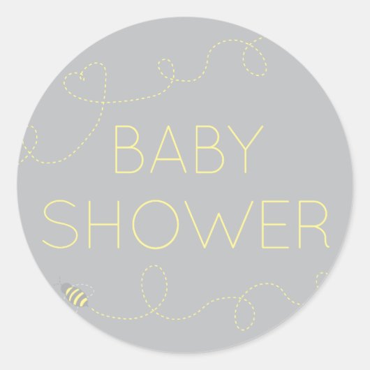 Honey Bee Baby Shower Sticker (Vorderseite)