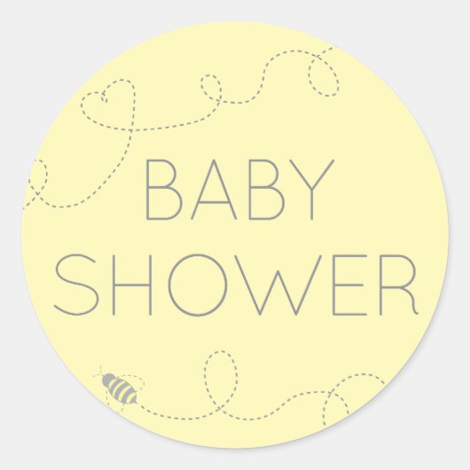 Honey Bee Baby Shower Sticker (Vorderseite)