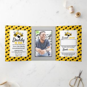 Honey Bee, Baby Shower Suite Dreifach Gefaltete Einladung