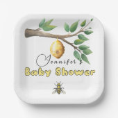 Honey Bee Baby Showpaper Teller (Vorderseite)