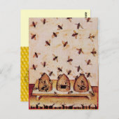 HONEY BEE ,BEEKEEPER /Bienenstock,Imkereivorräte Postkarte (Vorne/Hinten)