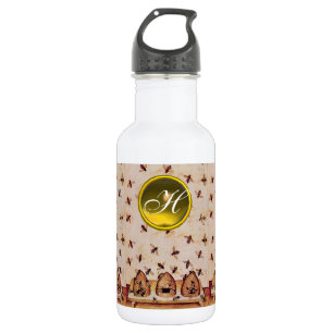 HONEY BEE, BEEKEEPER, Gemstone Monogramm Trinkflasche
