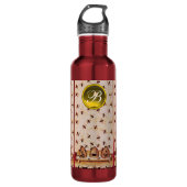 HONEY BEE, BEEKEEPER, Gemstone Monogramm Trinkflasche (Vorderseite)