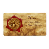 HONEY BEE, BEEKEEPER ROTES WAX SIEGEL, Braunes Per (Vorne)