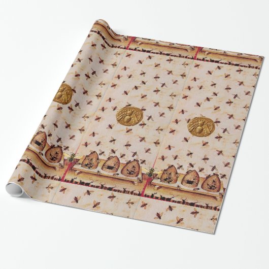 HONEY BEE ,BEEKEEPING -BEEKEEPER LIEFERANTEN GESCHENKPAPIER (Ungerollt)