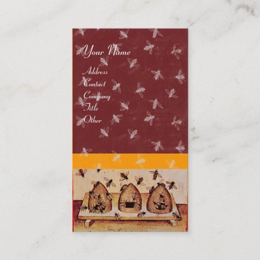 HONEY BEE, BEEKEEPING VISITENKARTE (Vorderseite)