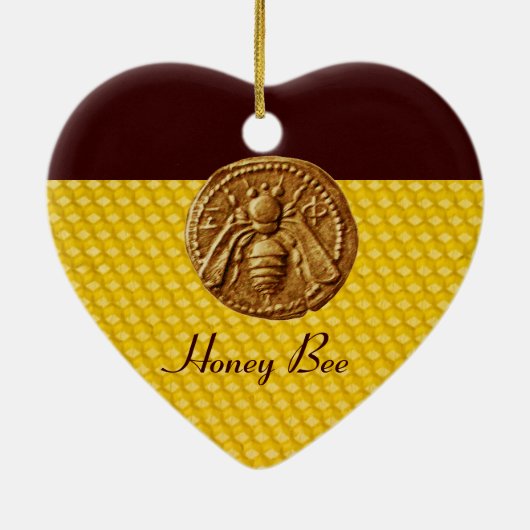 HONEY BEE, BEEKEPER Herz Keramikornament (Hinten)