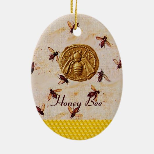 HONEY BEE, BEEKEPER KERAMIKORNAMENT (Hinten)