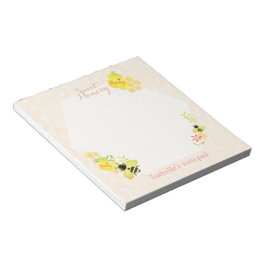 Honey Bee Beige Notizblock (angewinkelt)