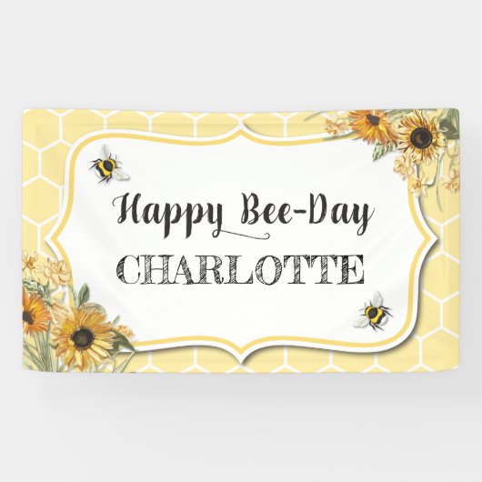 Honey Bee Birthday Banner Party Hintergrund (Horizontal)