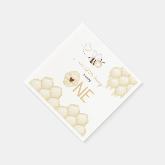 Honey Bee Birthday , Bee Theme Serviette (Ecke)