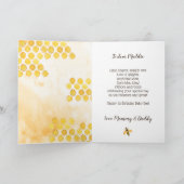 Honey Bee Birthday Card Bee and Sunflowers Dankeskarte (Innenseite)