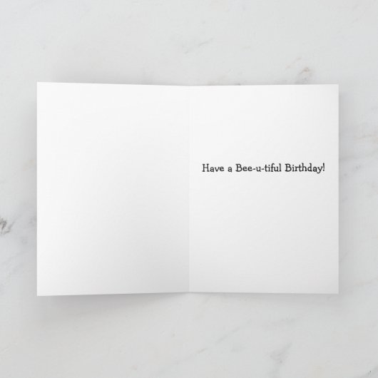 Honey Bee Birthday Card Karte (Innenseite)