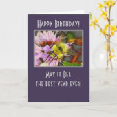 Honey Bee Birthday Card Karte (Gelbe Blume)