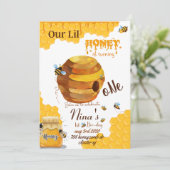 Honey Bee Birthday Einladungskarte (Stehend Vorderseite)