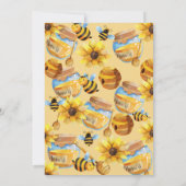 Honey Bee Birthday Einladungskarte (Rückseite)