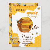 Honey Bee Birthday Einladungskarte (Vorne/Hinten)