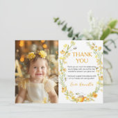 Honey Bee Birthday Foto Vielen Dank, dass Sie eine Dankeskarte (Stehend Vorderseite)