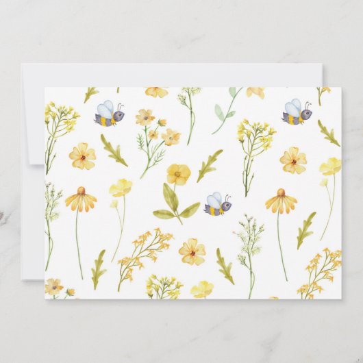 Honey Bee Birthday Foto Vielen Dank, dass Sie eine Dankeskarte (Rückseite)