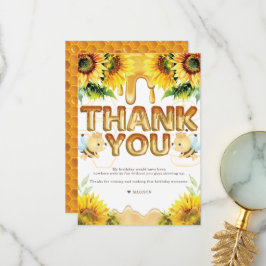 Honey Bee Birthday I Baby Shower Dankeskarte