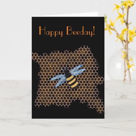 Honey Bee Birthday Karte (Gelbe Blume)
