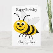 Honey Bee Birthday Karte (Vorderseite)