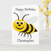 Honey Bee Birthday Karte (Gelbe Blume)