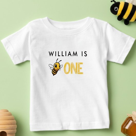 Honey Bee Birthday Party 1. Bee Day Baby T - Shirt