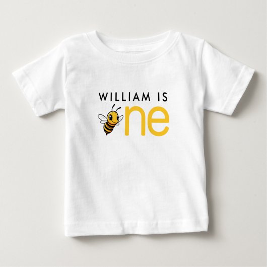Honey Bee Birthday Party 1. Bee Day Baby T - Shirt (Vorderseite)