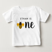 Honey Bee Birthday Party 1. Bee Day Baby T - Shirt (Vorderseite)