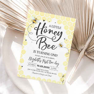 Honey Bee Birthday Party Bee 1. Geburtstag Einladung