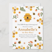 Honey Bee Birthday Party Einladung (Vorderseite)