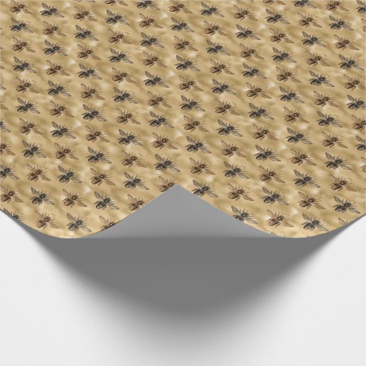 Honey Bee Birthday Party Wrapping Paper Geschenkpapier (Ecke)