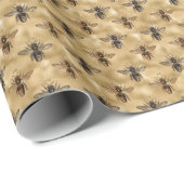Honey Bee Birthday Party Wrapping Paper Geschenkpapier (Rolleneckpunkt)