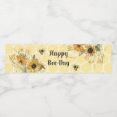 Honey Bee Birthday Water Flasche Label Wasserflaschenetikett (Einzelnes Label)