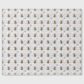 Honey Bee Birthday Wrapping Paper Geschenkpapier (Flach)