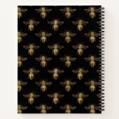 Honey Bee Black and Gold Notizblock (Rückseite)
