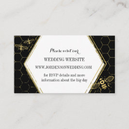 Honey Bee Black Gold Custom Website Card Begleitkarte