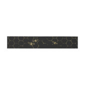 Honey Bee Black Gold Einladung Bauchband Einladungsbanderole (Flach)