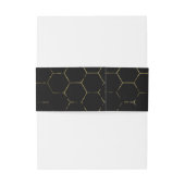 Honey Bee Black Gold Einladung Bauchband Einladungsbanderole (Rückseitenbeispiel)