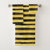 Honey Bee Black Gold Yellow Christmas Badhandtuch Set (Insitu)