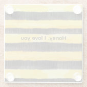 Honey Bee Black Gold Yellow Christmas Glasuntersetzer (Rückseite)