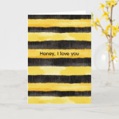 Honey Bee Black Gold Yellow Christmas Karte (Gelbe Blume)