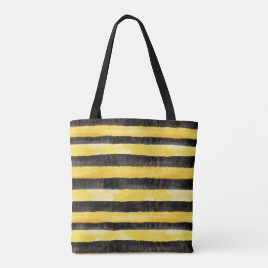Honey Bee Black Gold Yellow Christmas Tasche (Rückseite)