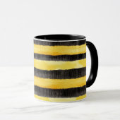 Honey Bee Black Gold Yellow Christmas Tasse (VorderseiteRechts)