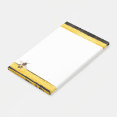 Honey Bee Black Gold Yellow Post-it Klebezettel (angewinkelt)