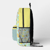 Honey Bee Blue Bedruckter Rucksack (Rechts)